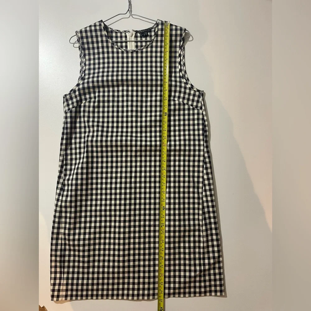 theory Black and White Gingham Sleeveless Dress - Picture 6 of 8